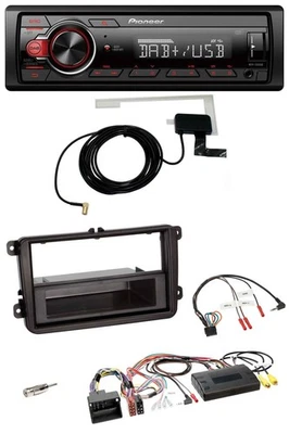 Pioneer 1DIN MP3 DAB USB Lenkrad Autoradio für VW T5 Golf Tiguan Touran 2009-201 - Bild 1 von 4