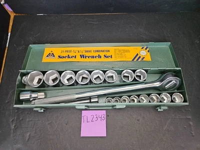 DE COLECCIÓN COBRA TOOLS #SS-2121 JUEGO DE LLAVES DE VASO COMBINADAS DR 3/4" Y 1/2" (TL2343) Foto 1 de 4