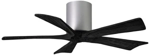 42" Matthews Irene-5H Brushed Nickel and Black Hugger Ceiling Fan - Picture 1 of 1
