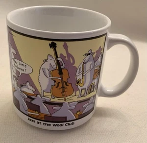 Vintage 1987 The Far Side Gary Larson Kaffeebecher "Jazz at the Wool Club" Teetasse - Bild 1 von 6