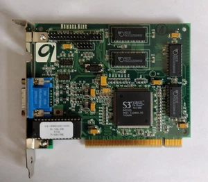 Number 9 S3 ViRGE 2MB PCI VGA Retro / Vintage Video Card **Tested/working** - Picture 1 of 5