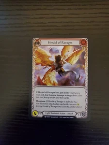 Herald of Ravages (Red) - Flesh and Blood Monarch 1st Ed. MON017 - Rainbow Foil - Picture 1 of 2