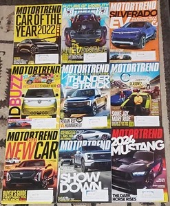 Motortrend Magazine Lot Of 9 Issues 2022 Rivian R1T, Silverado EV, VW Bus, F-150 - Imagen 1 de 10