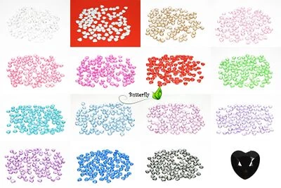 1000 Streu Deko Steine HERZEN 1,2cm Tischdeko Diamanten Hochzeit Streuteile 12mm - Bild 1 von 2