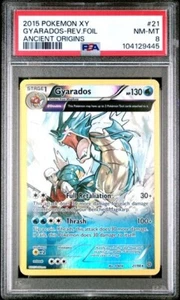 PSA 8 Gyarados 21/98 - 2015 Pokemon XY Antiche Origini - Reverse Holo - Foto 1 di 2