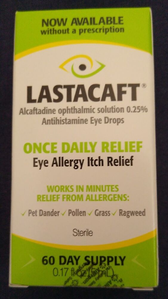 LASTACAFT EYE DROPS Allergy Allergies Itch Relief 60 Day 0.17 oz Exp. 2/24 