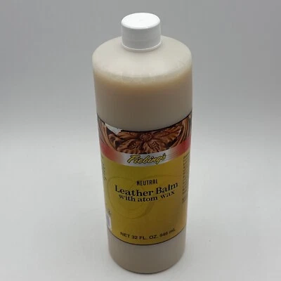 Bálsamo de cuero Fiebing's con limpiador de cera Atom suavizante protector acabado superior 32 oz Foto 1 de 4