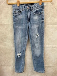 Lucky Brand Boys Authentic Skinny Jeans Blue Ripped Size 8 - Picture 1 of 6
