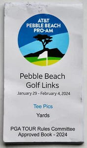 Pebble Beach Golf Links AT&T Pro-Am  PGA Tour Rules Approved Yardage Book 2024 - Picture 1 of 7