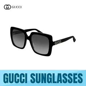 GUCCI GG0418S 001 BLACK FRAME-GREY LENS WOMEN'S SUNGLASSES 54MM AUTHENTIC NEW - Picture 1 of 6