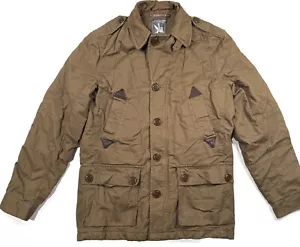 Spiewak & Sons Button Zip Jacke Herren Large braun isoliert Feld Militär - Bild 1 von 14