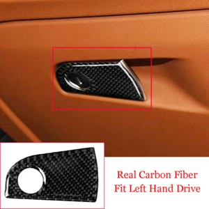 Real Carbon Fiber Co-pilot Storage Box Handle Trim For Alfa Romeo Giulia 2017-19 - Picture 1 of 8