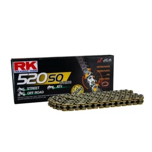 RK GB520SO-116 Gold O-Ring Clip Link Chain Off-Road Motorcycle Motocross Chain - Picture 1 of 15
