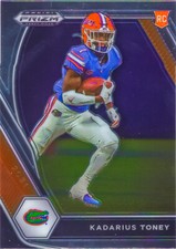 Kadarius Toney RC 2021 Prizm Draft Picks Chrome Rookie Card #117 Florida Gators