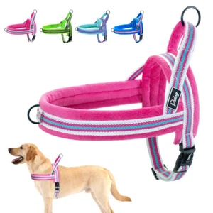 Reflective Dog Harness No Pull Pet Strap Vest Front Leading Walking Harness XS-L - Picture 1 of 16