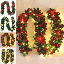 Wedding Decorate Light Up Wreath Garland Xmas Decor Christmas Fireplac Tree Prop