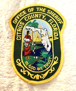 FLORIDA FL CITRUS COUNTY UFFICIO SCERIFFO BELLA TOPPA SPALLA POLIZIA - Foto 1 di 3