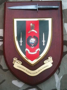 Royal Marines Commando Training Centre with Pewter Model Military Wall Plaque - Picture 1 of 1