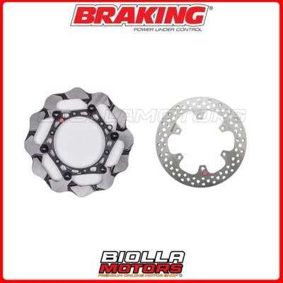 KIT DISCHI FRENO BRAKING HUSQVARNA TC 125 2018 -  ANTERIORE + POSTERIORE [WAVE F Foto 1 de 4