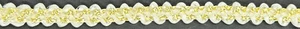 1/4" White Metallic Gold Gimp Braid Fabric Trim 25 Yards Trimming Costume Trim - Picture 1 of 1