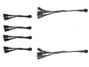 Black 3 Way Splitter Harness And Y Cable Kit For All Color Led Accent Led Light  - Imagen 1 de 10