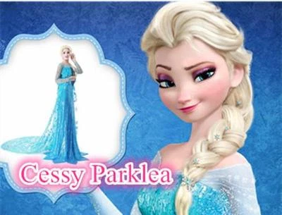 Disfraz H-K3-5 Deluxe Frozen Princesa Elsa Reina de las Nieves con Capa Extra Larga Foto 1 de 4