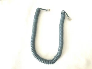 Telephone Handset Cord Colonial Blue 15" long Modular Phone Coil Good Condition - Zdjęcie 1 z 3