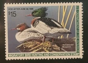 Scott#: RW61 - Red-breasted Mergansers MNHOG XF90 with PSE certificate - Picture 1 of 2