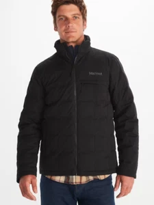 New MARMOT MEN'S BURDELL INSULTED 600 DOWN JACKET WATER RESISTANT BLACK Sz XL - Picture 1 of 7