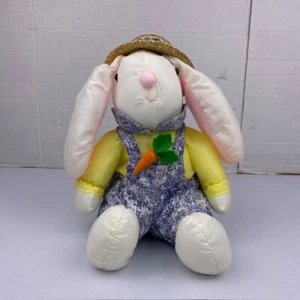 Sombrero de paja conejo de nailon de felpa de zanahoria orejas flojas 11"" - Imagen 1 de 8
