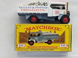 Matchbox Yesteryear Code 2 Y27 Foden Steam Wagon MICA 20th Convention UK White - Picture 1 of 1