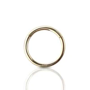 14 Karat Solid Gold Hinged Ring Fit almost every piercing good for Nose Ear More - Picture 1 of 18