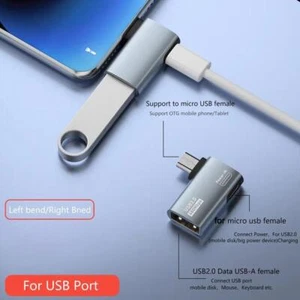 2in1 OTG TypeC Adapter Micro USB to USBC Adapters Phones Flash Reader Drive S8N1 - Zdjęcie 1 z 14