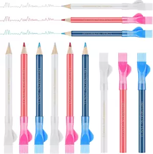 12 Pieces Sewing Fabric Pencils Water Soluble Pencil Tailor Mark Pencil Dressmak - Picture 1 of 7