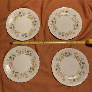 FOUR 7.5” Premiere Fine China Fanciful M 6014 Japan Bread Side Plates M1 - Picture 1 of 20