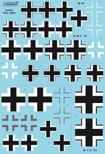 Xtradecal 1/48 Luftwaffe Heavy Fighter Crosses Balkenkreuz Ju 88 Bf 110 Decals - Picture 1 of 3