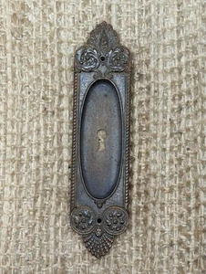 Single Antique Cast Iron Pocket Door Hardware Pull - Picture 1 of 13
