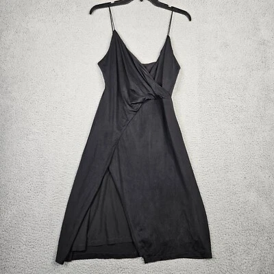 Vestido negro para mujer STYLESTALKER envuelto con cuello en V talla S Foto 1 de 4