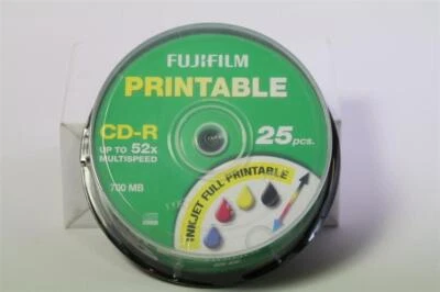 Fujifilm Printable CD-R 80min/700MB, 25er-Pack bis zu 52x Multispeed - Bild 1 von 2