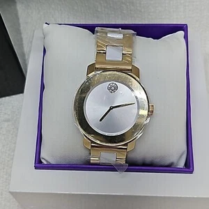 Neu Movado Bold Keramik Kristall goldfarben formell elegant Uhrenarmband #3600892 - Bild 1 von 12