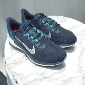 Nike Mens Size 10.5 Air Winflo 9 Running Shoes Obsidian/Barely Green DD6203-401 - Picture 1 of 10