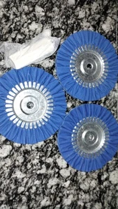 NEW 3 8" Blue Buffing Wheel,5/8'' Arbor Hole,12 Plys/Coarse Polishing for Angle - Picture 1 of 4