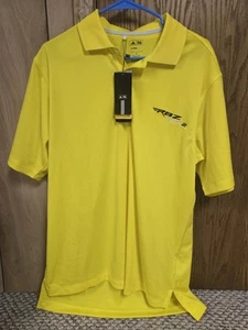 Adidas + Taylor Made Climalite Golf Polo Shirt Med Yellow Short Sleeve Men NWI - Picture 1 of 7