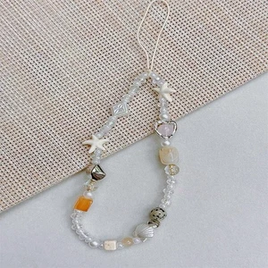 Handmade Phone Wrist Strap Star Pearl Digital Camera Charm Lanyard - Photo 1 sur 8