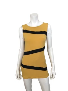 Eva Varro neu mit Etikett senfgelb doppellagiges ärmelloses Top Größe Extra Small NEU - Bild 1 von 10