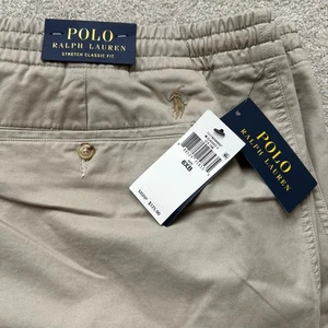 polo ralph lauren pants big mens 6xb beige elastic waist lightweight stretch - Picture 1 of 13