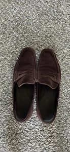 Prada Herren Wildleder Halbschuhe US 10,5/UK 9,5 Braun Schokolade | Penny Loafer Stil - Bild 1 von 3