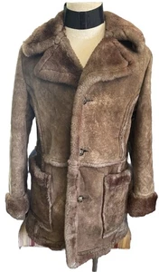 Cappotto shearling vintage Northside Fashions marrone taglia 42 made in USA - Foto 1 di 17
