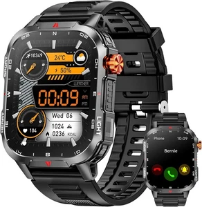Military Men Smart Watch (Answer/Make Call) 1100mAH Rugged Fitness Tracker Watch - Picture 1 of 28