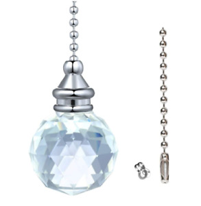 Crystal Style Designer Bathroom Toilet Pull Chain Cord Handle For Light Switch 